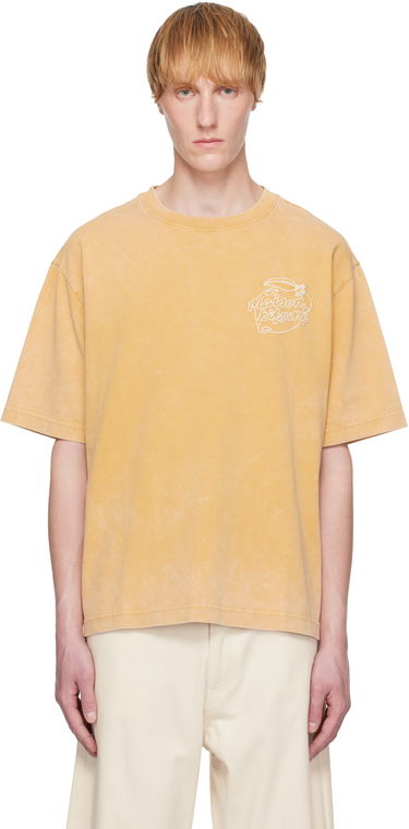 Tričko MAISON KITSUNÉ Maison Kitsuné Lemonade Chest Embroidery T-Shirt Žltá | OM00115KJ0119, 0