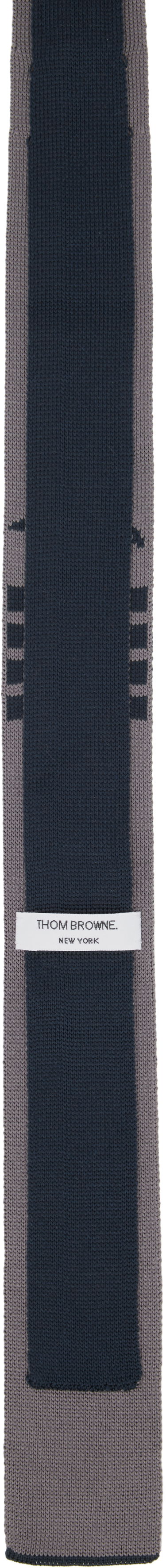 Šál Thom Browne Thom Browne Geese Icon Jacquard Knit Tie Navy | MNL077K-Y4003, 1