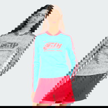 Dres adidas Performance Slim-Fit Long Sleeve Football Jersey with Allover Print Tyrkysová | JW0271, 0