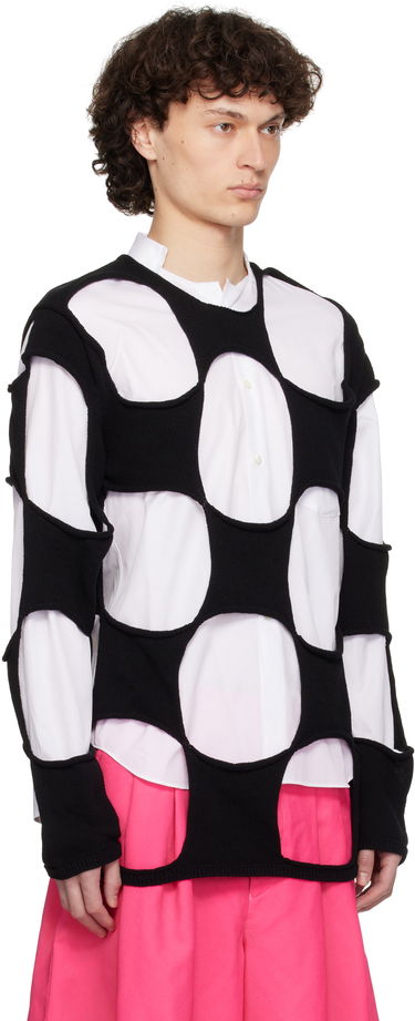 Sveter Comme des Garçons Homme Plus Cotton Code Intarsia B Pattern Crewneck Sweater Čierna | PO-N012-051, 1