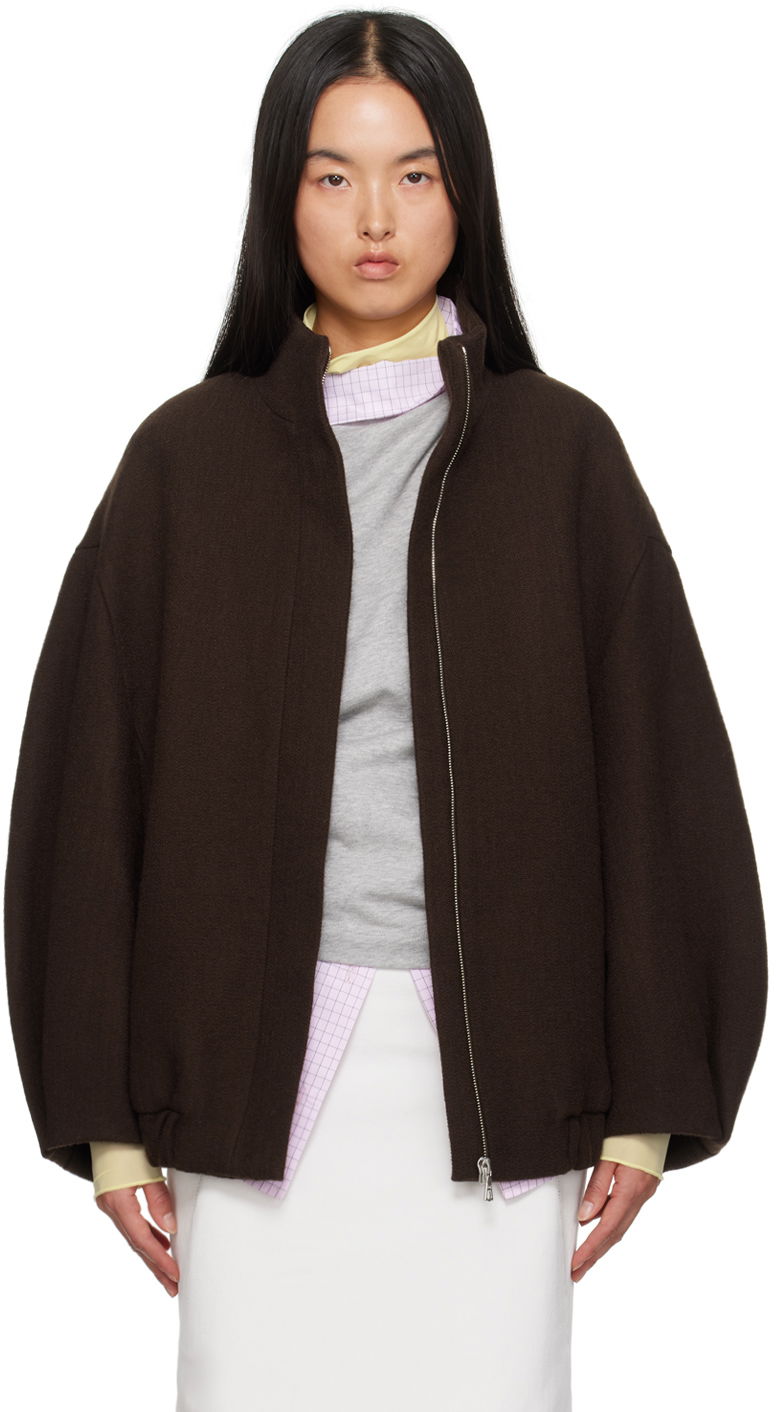 Bunda Dries Van Noten Loose Fit Jacket Hnedá | 242-010504-9243, 0