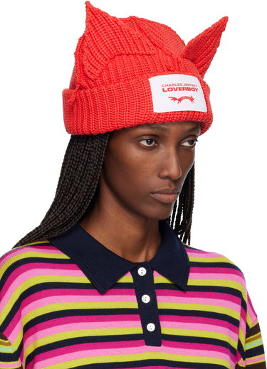 Kulicha Charles Jeffrey Loverboy Charles Jeffrey LOVERBOY Chunky Ears Beanie Červená | 052130124, 3