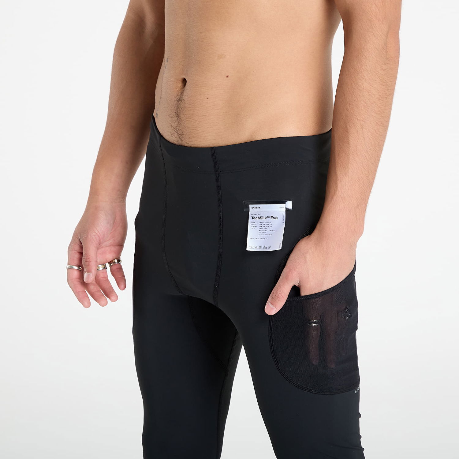 Ponožky Satisfy Satisfy TechSilk Evo Cargo Tights Čierna | 12038-BK, 1