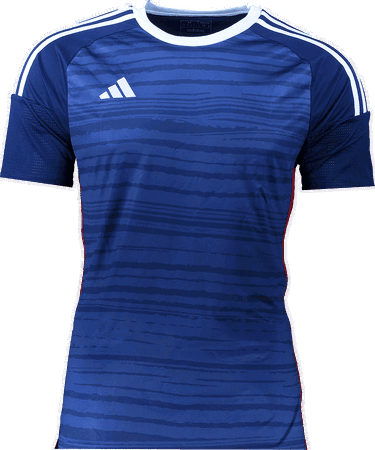 Dres adidas Originals Custom Patterned Short-Sleeve Jersey with Shoulder Stripes Modrá | hr4266blau, 0