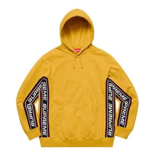 Mikina Supreme Rib Text Hooded Sweatshirt Žltá | SUP-FW19-351
