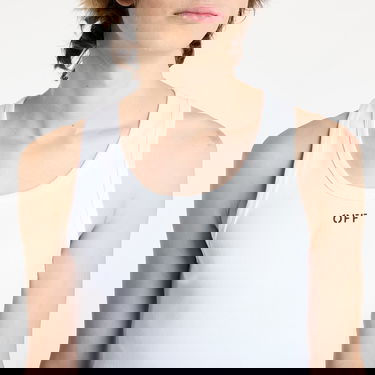 Tielko Off-White White Off Stamp Rib Tank Top Biela | OMUY006C99JER0010110, 2