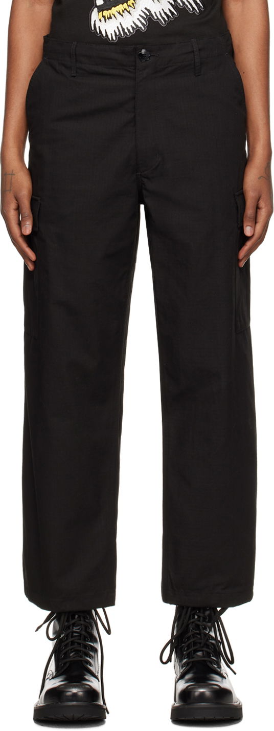 Cargo nohavice KENZO Paris Drawstring Cargo Pants Čierna | FE55PA2429DL, 0