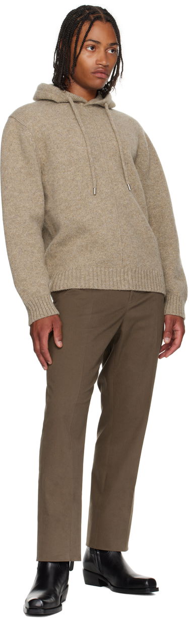 Mikina FERRAGAMO Ferragamo Knit Hoodie Béžová | 786243, 3