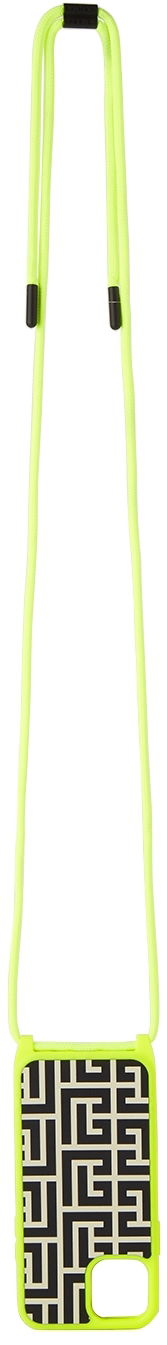 Taška cez rameno Balmain Balmain Logo Crossbody iPhone 12 Case Žltá | WN0SC137LSMD