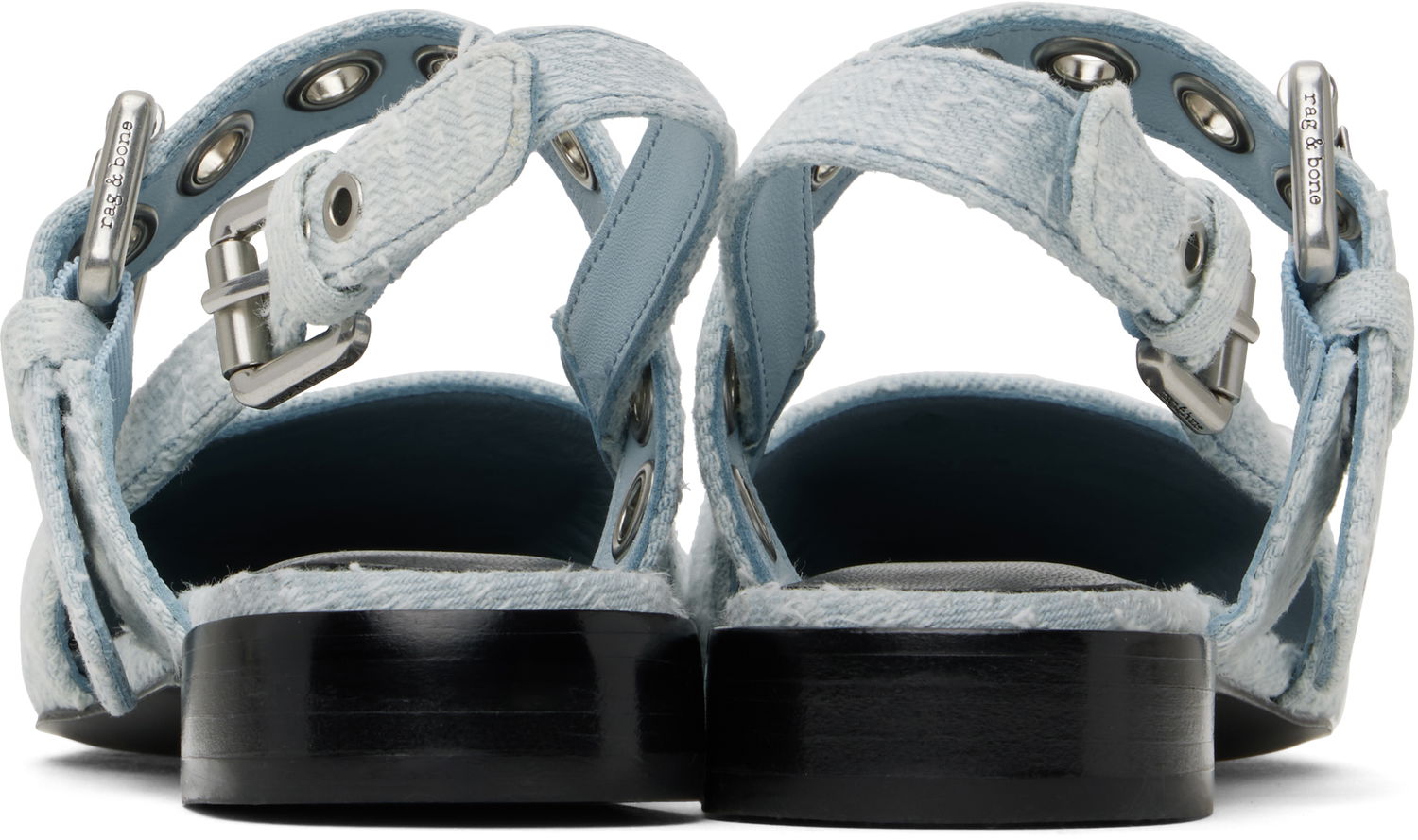 Oblečenie rag & bone Rag & Bone Moto Astra Slingback Slippers Modrá | WFF25SF1013CO13, 1