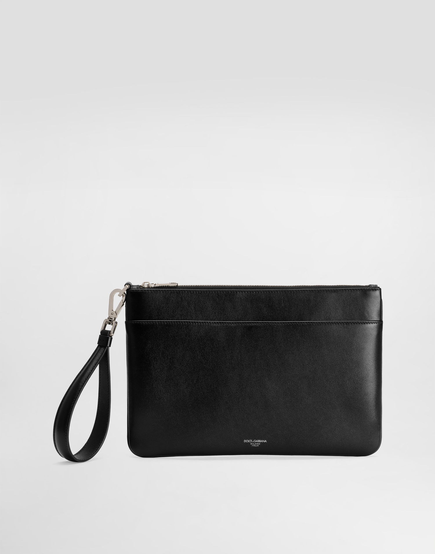 Batohy a tašky Dolce & Gabbana Dolce & Gabbana Calfskin Wrist Pouch Čierna | BP3294AV95680999, 0