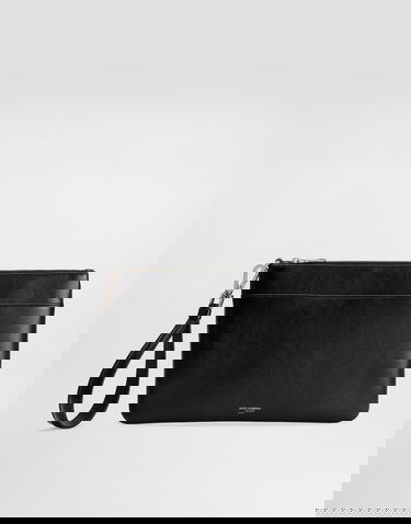Batohy a tašky Dolce & Gabbana Dolce & Gabbana Calfskin Wrist Pouch Čierna | BP3294AV95680999, 0