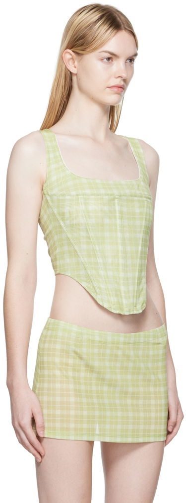 Sukňa Miaou Miaou Campbell Plaid Tank Top Zelené | 7020-CL-BBL-PM1, 1