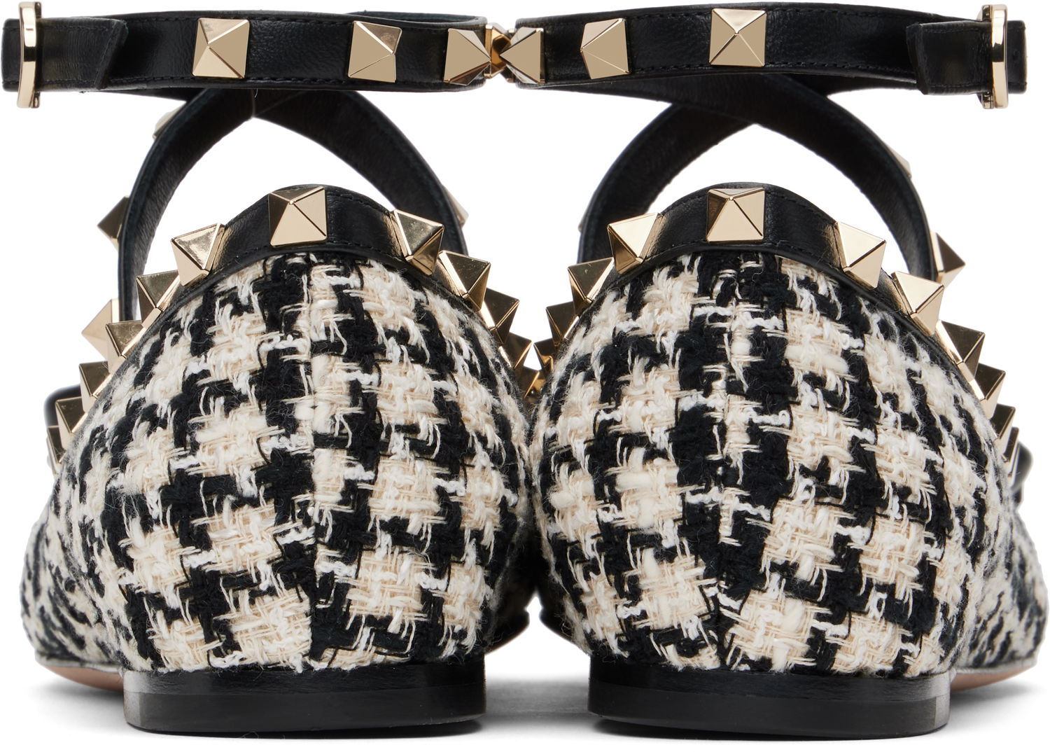 Starostlivosť o obuv Valentino Valentino Garavani Rockstud Tweed Ballerina Flats with Bow Detail Rôznofarebný | 6W2S0HB6MTB, 1