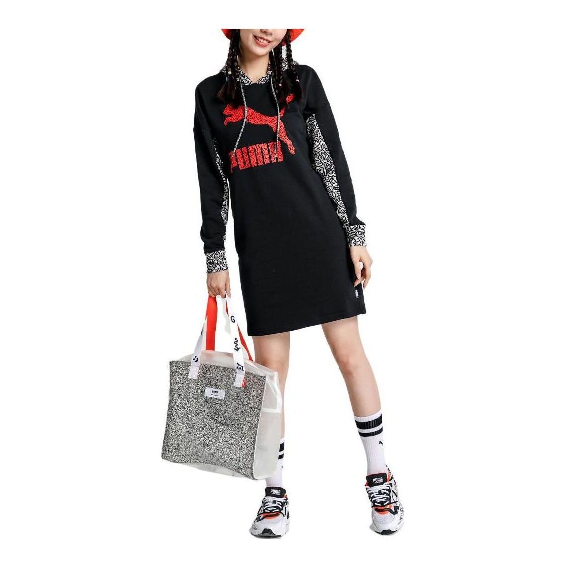 Šaty Puma MR DOODLE Hoodie Dress Čierna | 598686-01, 0