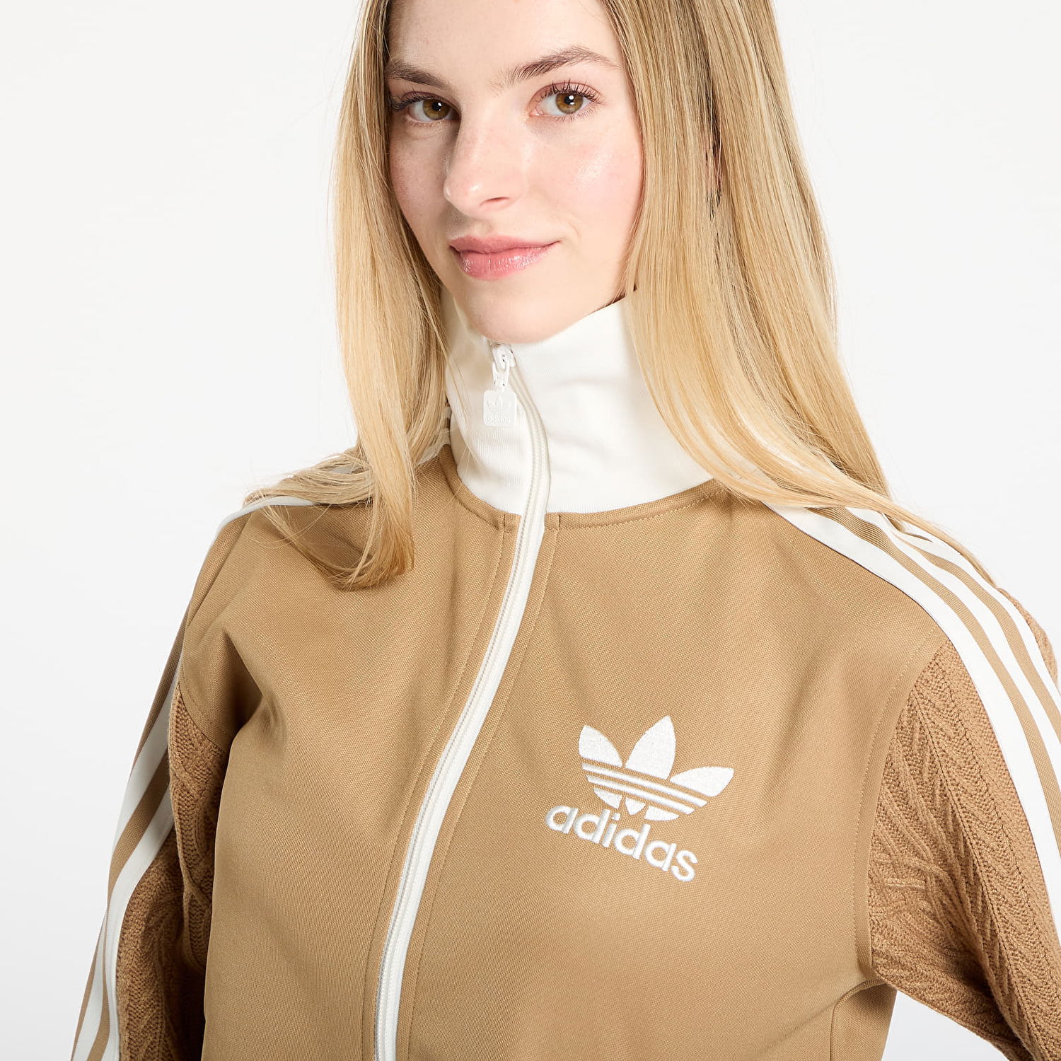 Bunda adidas Performance adidas Originals Knit Classic Track Top Béžová | KS7799, 1