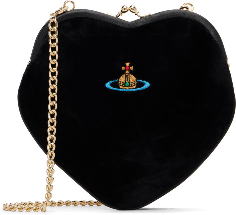Kabelka Vivienne Westwood Vivienne Westwood Belle Heart Frame Bag Čierna | 4B01000DW-W00ZL-