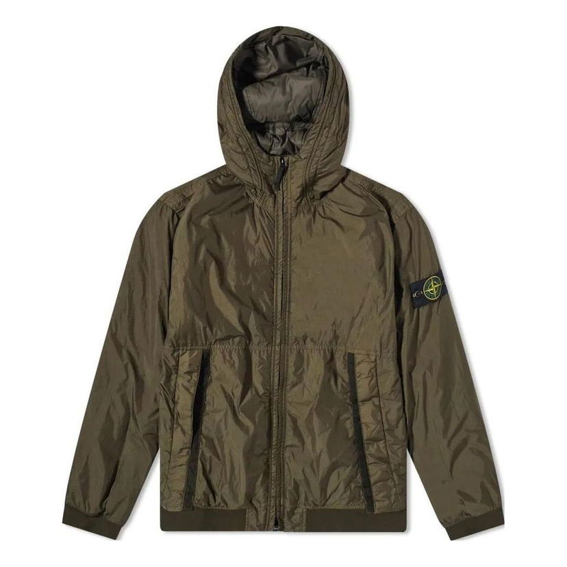 Vetrovka Stone Island Stone Island Logo Patch Track Jacket Zelené | 791540823-V0058