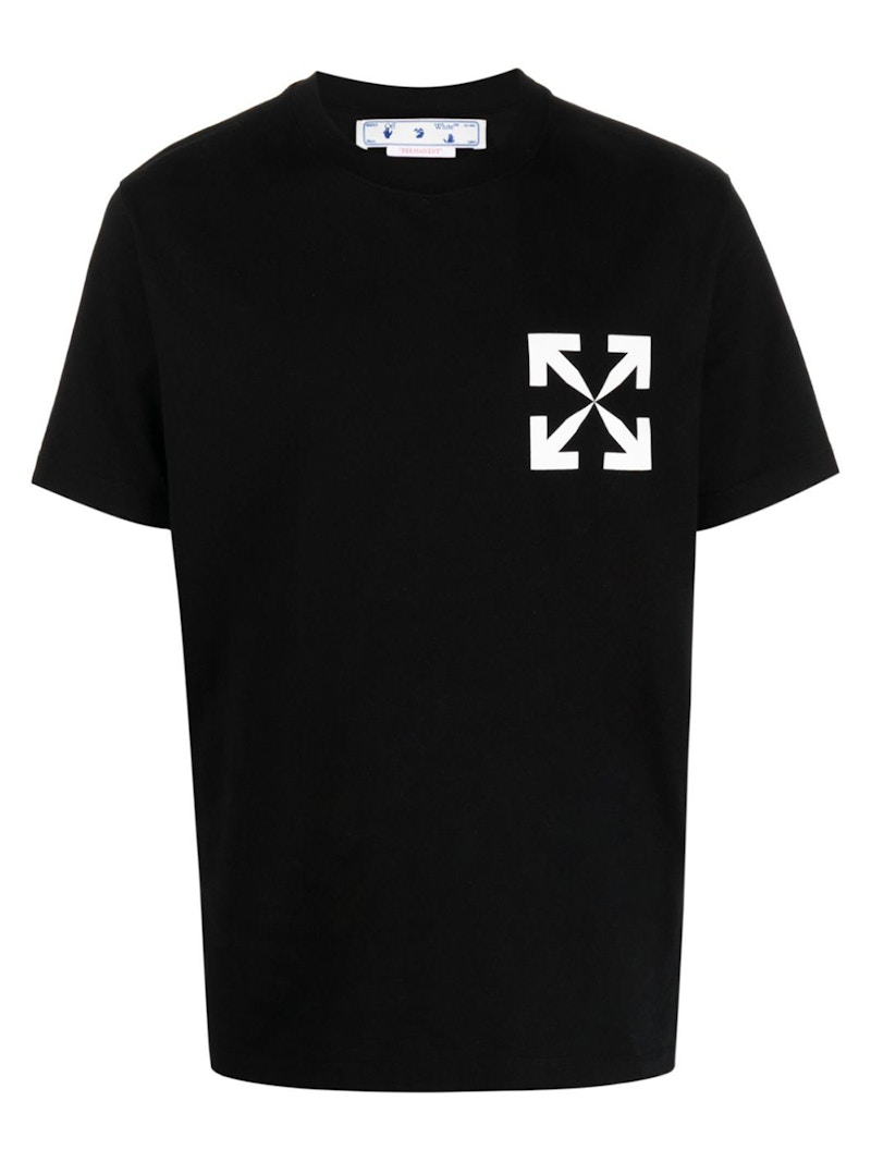 Tričko Off-White Arrows Print T-Shirt Black/White Čierna | OMAA027C99JER0021001/OMAA027C99JER0121001