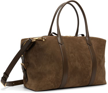 Cestovná taška Tom Ford Tom Ford Buckley Suede Holdall Duffle Bag Hnedá | H0618-LCL323G, 2