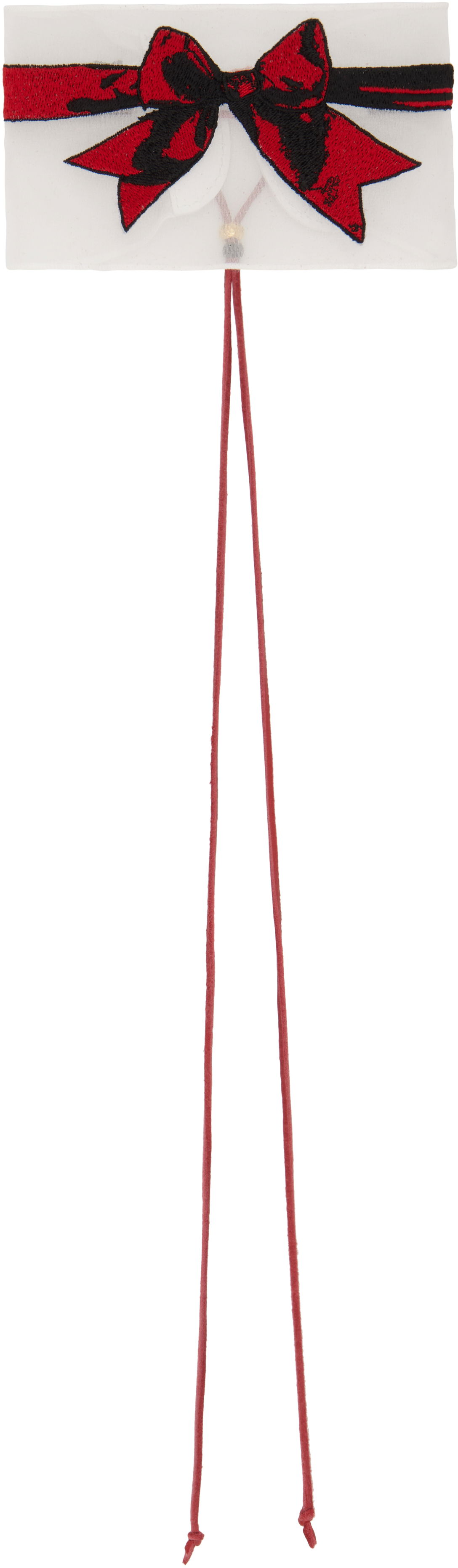 Opasok UNDERCOVER Undercover Ribbon Tie Choker Červená | UC1E1N01-2, 0