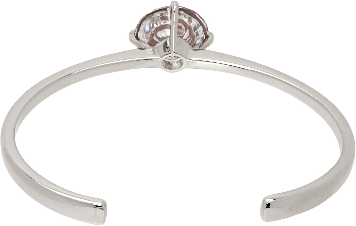 Náramok Maison Margiela MM6 Maison Margiela Silver & White Enamel Logo Cuff Bracelet Metalická | SM6UY0101 P8372, 1