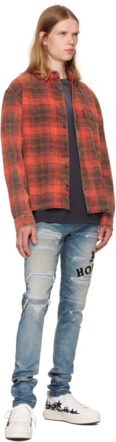 Džínsy AMIRI AMIRI 'Hollywood' Repaired Jeans Modrá | AMDNSY1152, 3