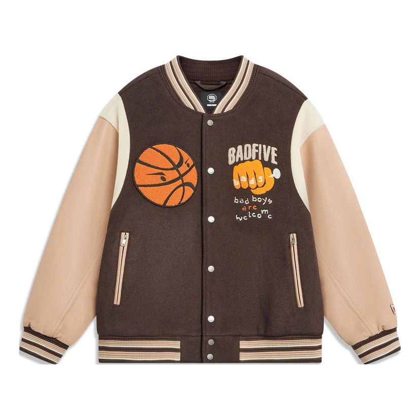 Bomber bunda Li-Ning BadFive Baseball Jacket Hnedá | AJMT089-1