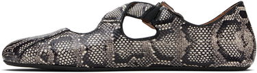 Tenisky a topánky Alaïa ALAÏA Criss Cross Snake Ballerina Flats Čierna | AA3A046I054, 2