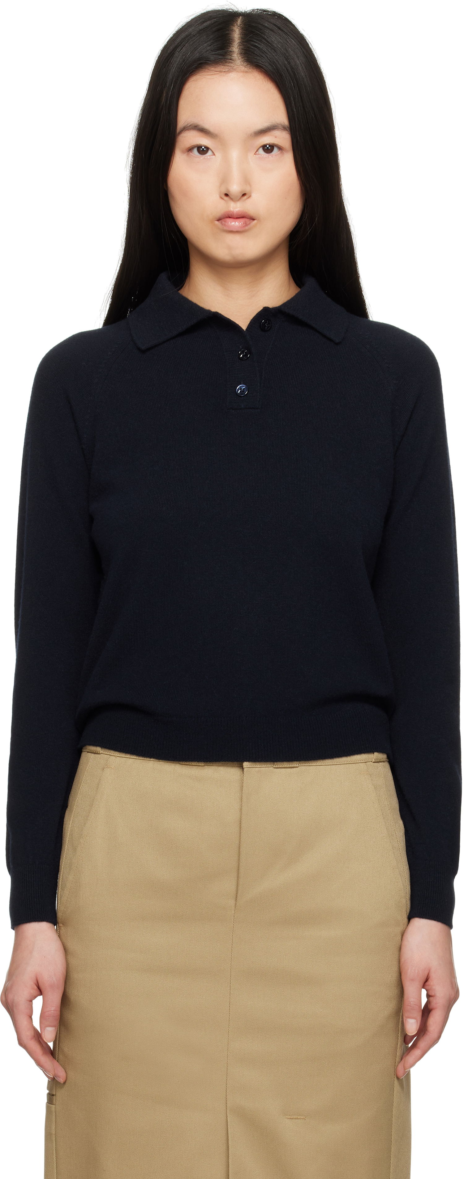 Sveter Maison Margiela Maison Margiela Wool Polo Shirt Navy | S51GL0053 M13090, 0