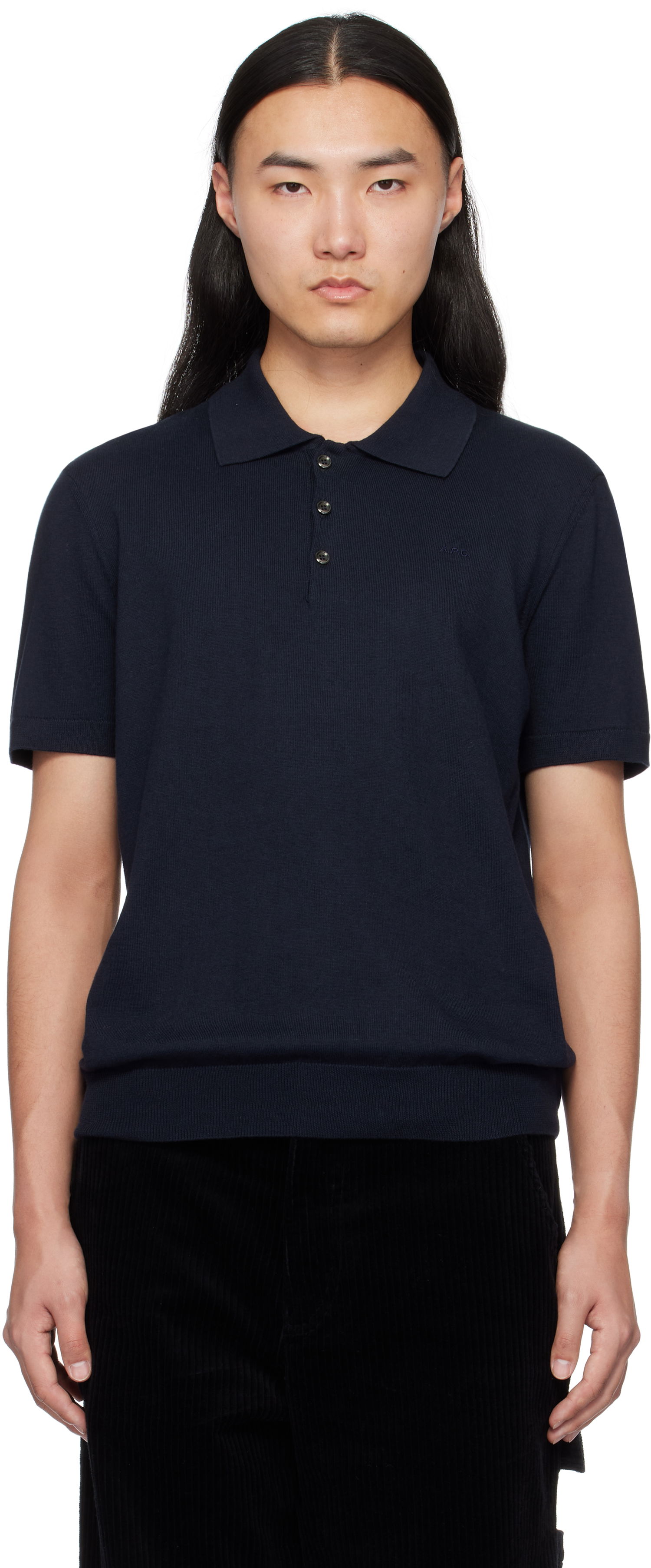 Polo tričko A.P.C. A.P.C. Grégoire Polo Shirt Navy | COHFS-H23303, 0