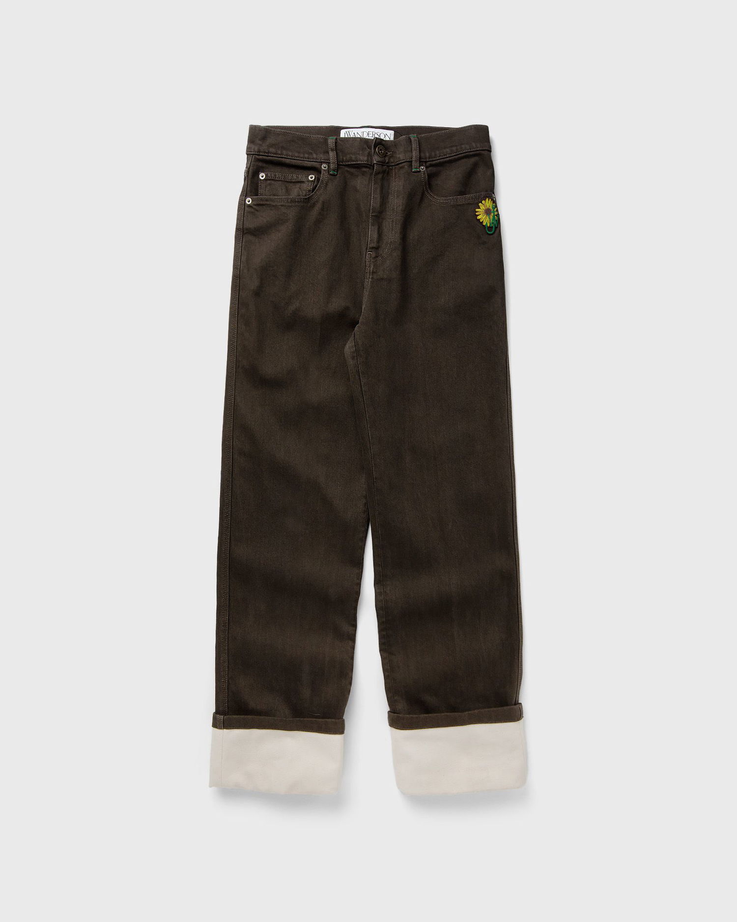 Džínsy JW Anderson CONTRAST TURN UP JEANS Jeans Hnedá | DT0100-PG1673-958, 0