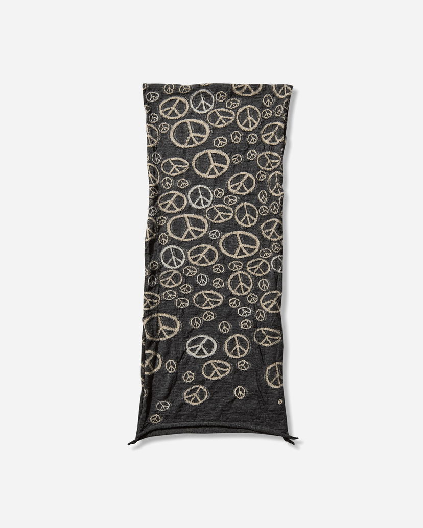 Šál KAPITAL Fulling Wool Peace Mark Happy Scarf Rôznofarebný | EK-1819XM BLACK