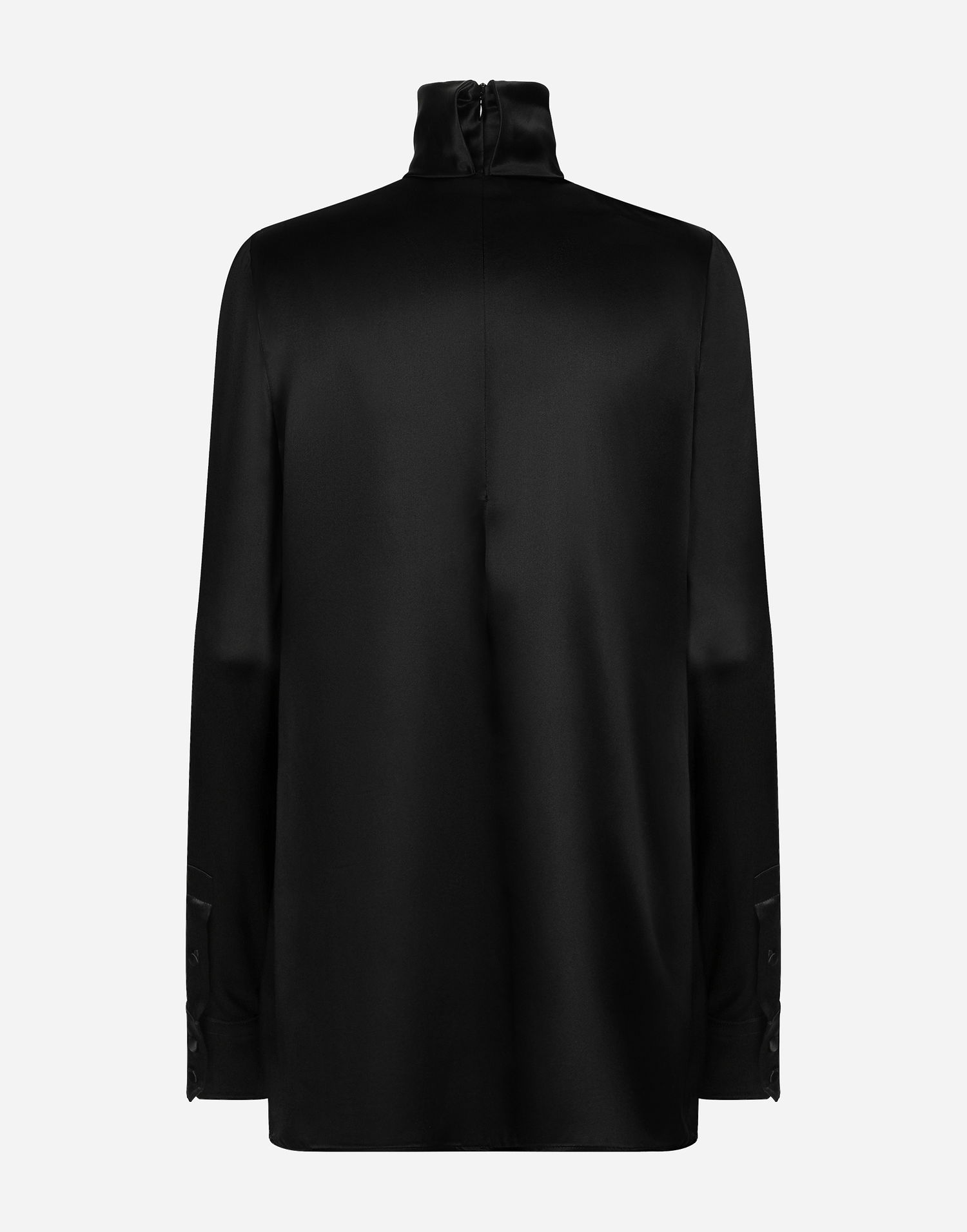 Košeľa Dolce & Gabbana Silk Satin Blouse Čierna | F7AI0TFU1AUN0000, 1