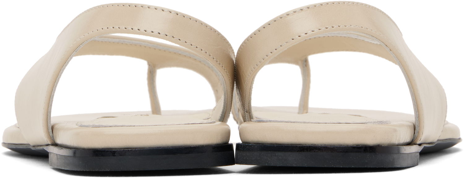 Starostlivosť o obuv TOTEME TOTEME Naplack Leather Thong Sandals Béžová | 252-WAS0202-LE0020, 1