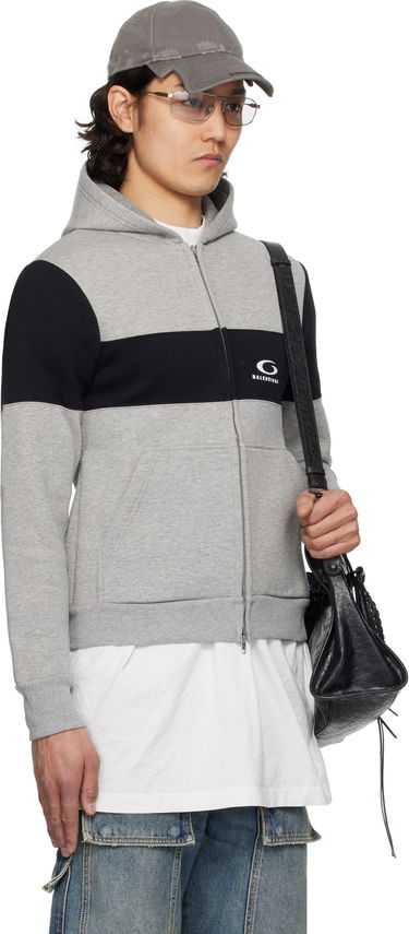 Mikina Balenciaga Balenciaga Technical Jersey Zip-Up Hoodie Šedá | 808832TRVJ2, 1