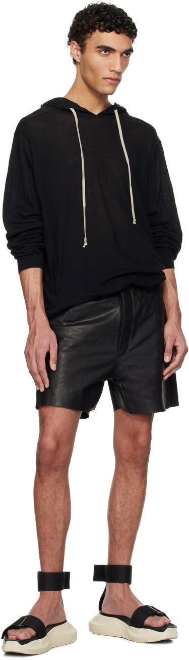 Mikina Rick Owens Rick Owens Hollywood Unstable Cotton Hoodie Čierna | RU01E5282 UC, 3
