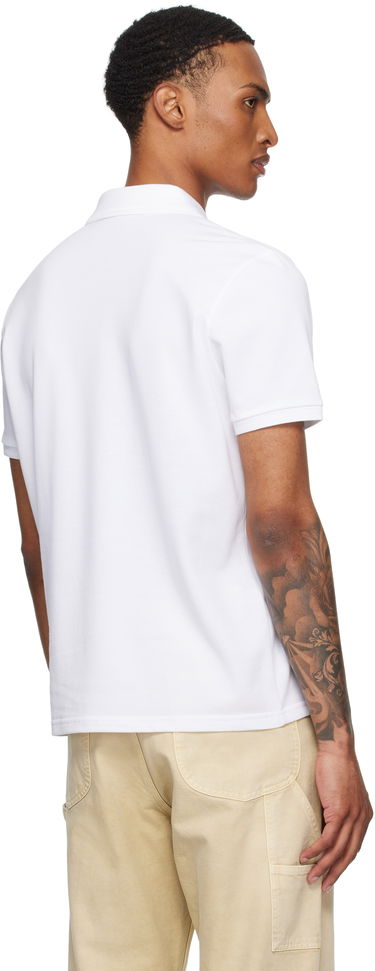 Polo tričko Moncler Moncler Logo Patch Cotton Piquet Polo Biela | K20918A0001484556, 2