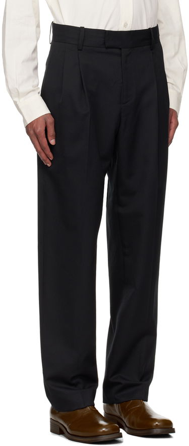 Nohavice Drôle de Monsieur Drole de Monsieur Le Pantalon Golfeur Pleated Trousers Čierna | PERM-BP165-PL127-BL, 1