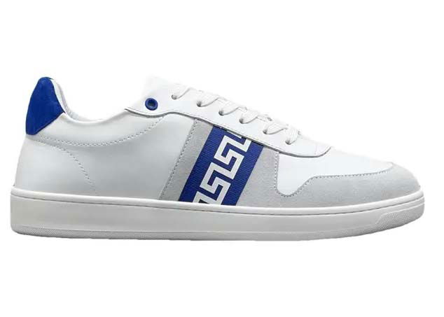 Tenisky a topánky Versace Leather Low Top Sneaker White Grey Blue Šedá | 1011938 1A08931 2W870, 0