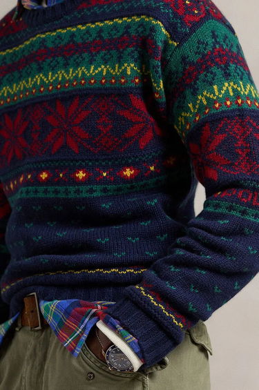 Sveter Polo by Ralph Lauren Fair Isle Wool Sweater Modrá | 710949297, 3