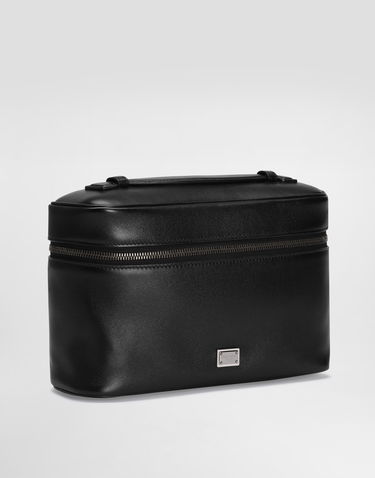 Cestovná taška Dolce & Gabbana Dolce & Gabbana Calfskin Nappa Leather Toiletry Bag Čierna | BT3339AV95680999, 1
