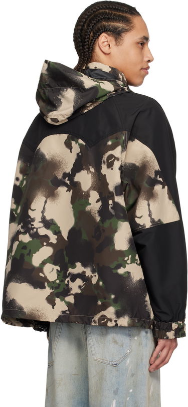 Vetrovka BAPE A Bathing Ape Map Camo Snowboard Jacket Zelené | 001LJL301313M, 2