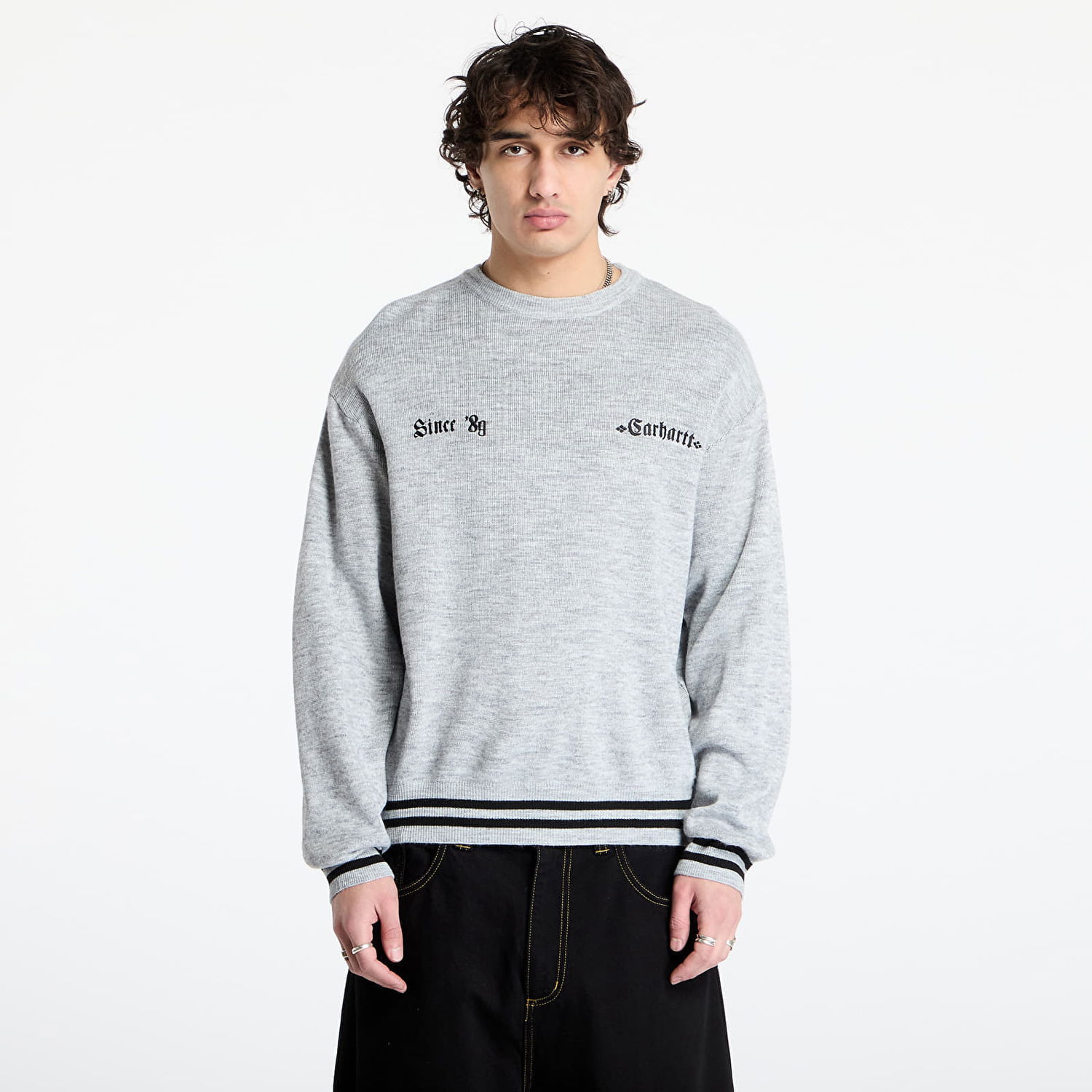 Sveter Carhartt WIP Greatest Hits Sweater Šedá | I034389.00OXX, 0