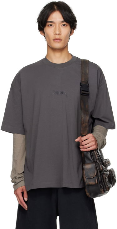 Tričko VETEMENTS VETEMENTS Metal Logo Regular Fit T-Shirt Šedá | UH76TR600M, 0