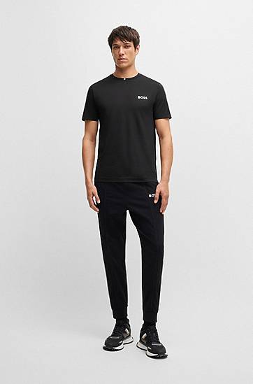 Tričko BOSS Moisture-Wicking Active Piqué Tee Čierna | 50533794, 1