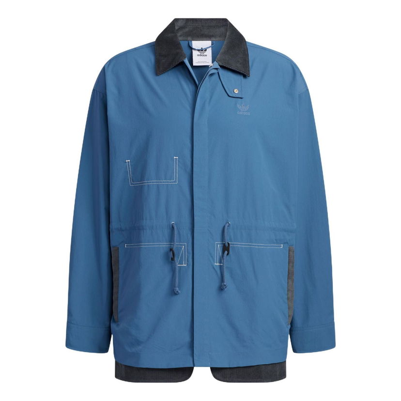 Košeľa adidas Originals Men's Woven Overshirt Modrá | HY7240