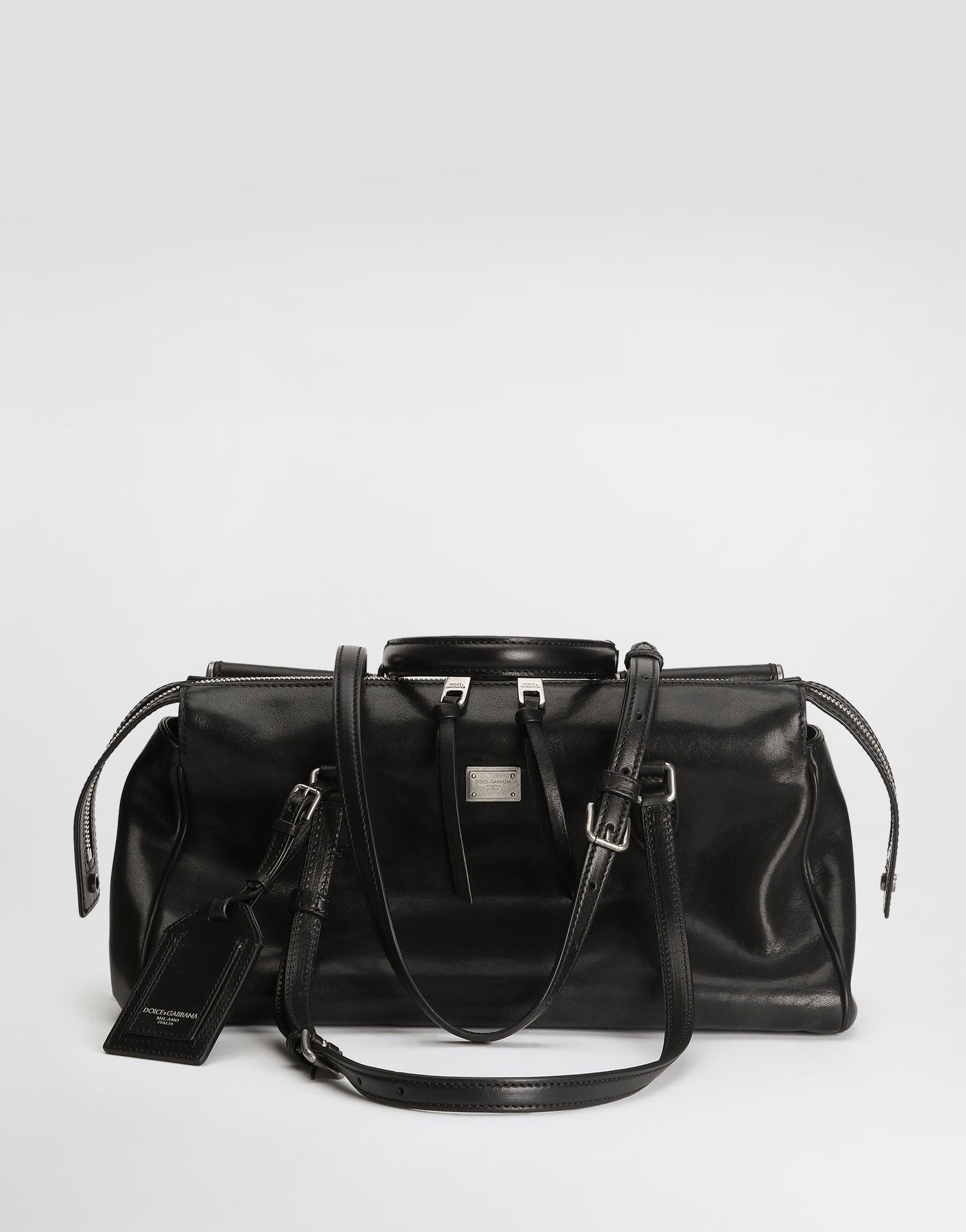 Taška cez rameno Dolce & Gabbana Dolce & Gabbana Vittoria Calfskin Shoulder and Crossbody Bag Čierna | BB7844AW11880999, 0
