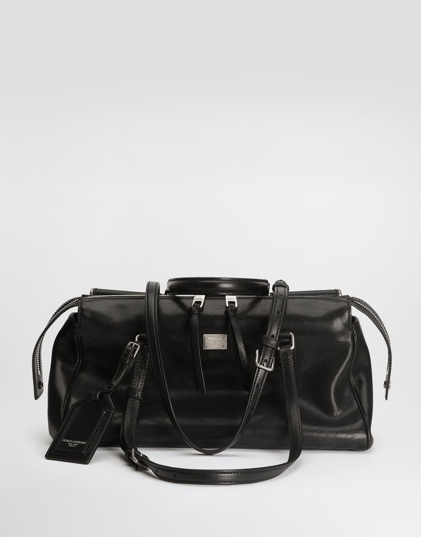 Taška cez rameno Dolce & Gabbana Dolce & Gabbana Vittoria Calfskin Shoulder and Crossbody Bag Čierna | BB7844AW11880999