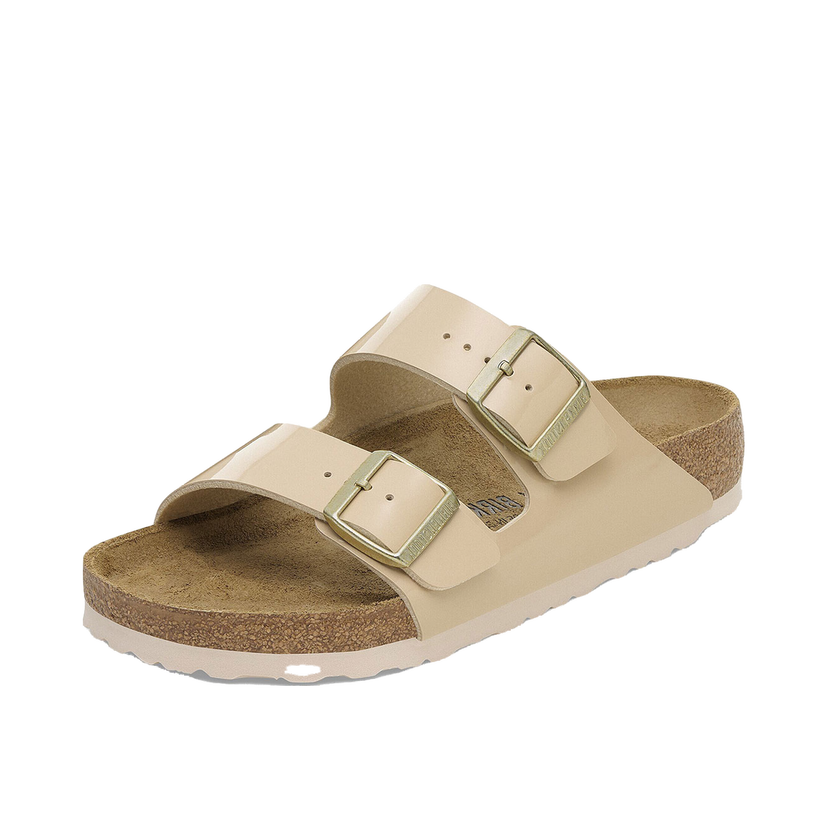 Tenisky a topánky Birkenstock Arizona Birko-Flor Patent Regular Fit Sandal Béžová | 1013069